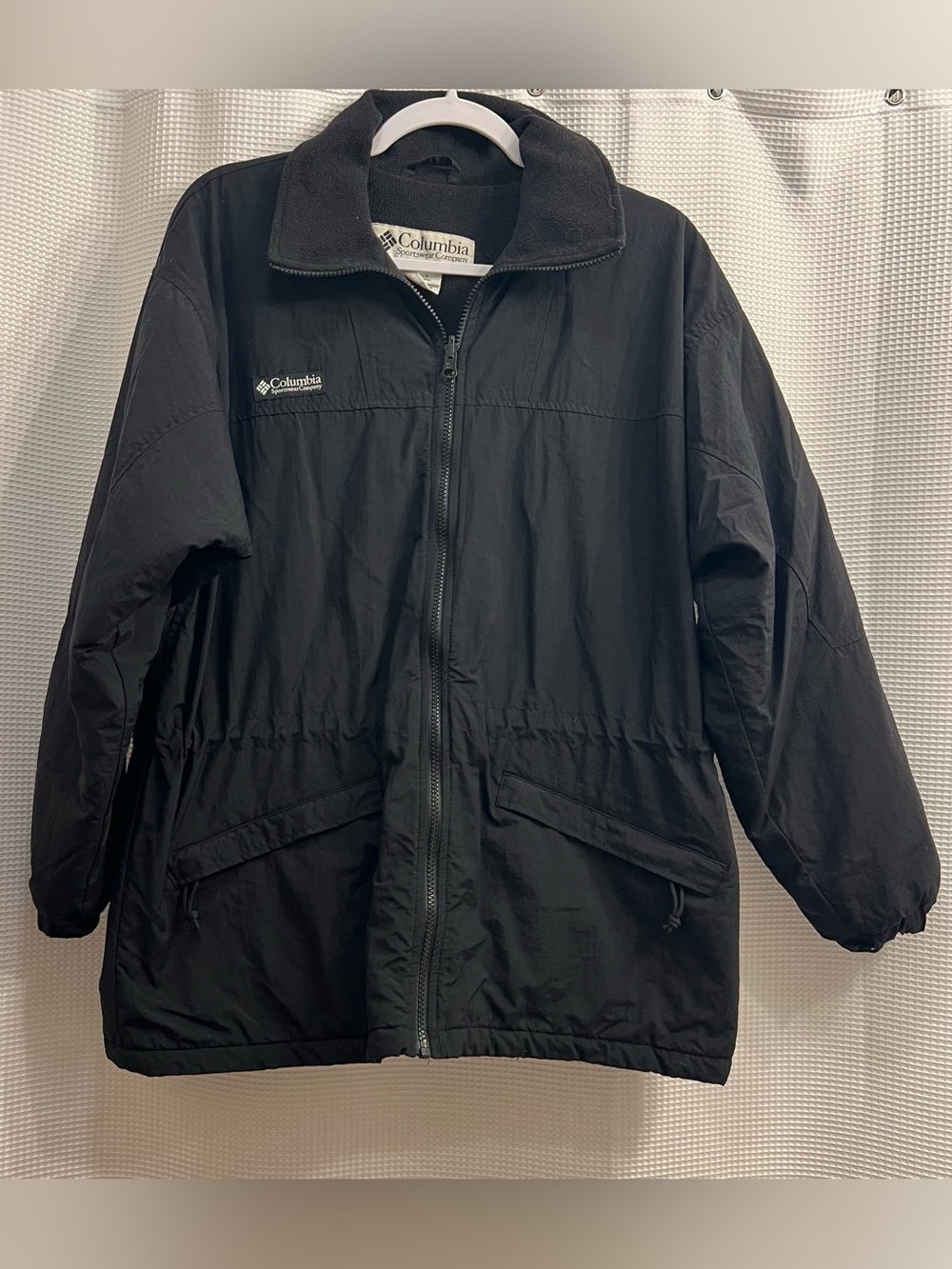 90s Vintage Columbia Black Men's Performance cinchable Full-Zip Jacket